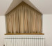 Straight curtains for a triangular window 20202243