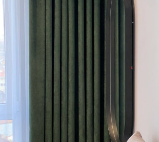 Curtains for the bedroom with an even fold, microvelor 20220025