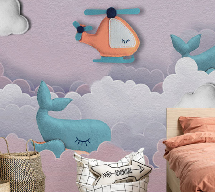 Photo wallpaper Your interior 3D Children's helicopter 20201