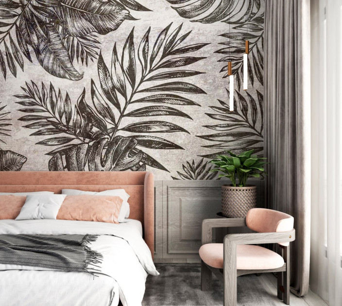 Photo wallpaper Your interior leaves 202381