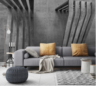 Photo wallpaper Your interior 3D Concrete ledges 65357