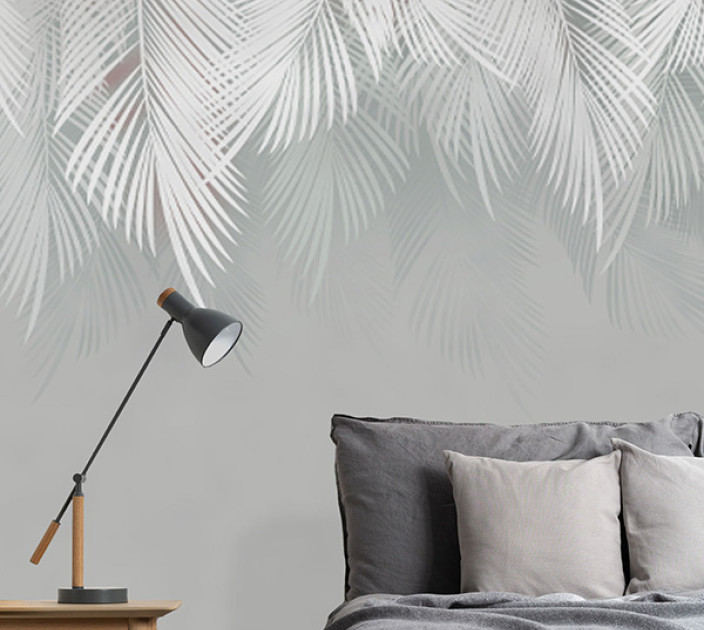 Photo wallpaper Your interior 3D White feathers 47782