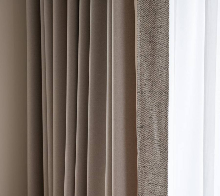 Curtains for the office with edging 20202170