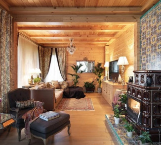 Classic curtains in a country house 20204003
