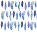 Photo wallpapers Wallstyle watercolor feathers 2911020185