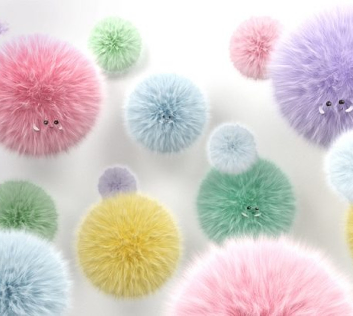 Photo wallpaper Your interior 3D Fluffy balls 21449