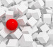 Photo wallpapers Wallstyle Red ball in cubes 71841640