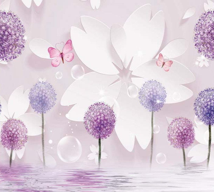 Photo wallpapers Wallstyle 3D flowers 35086