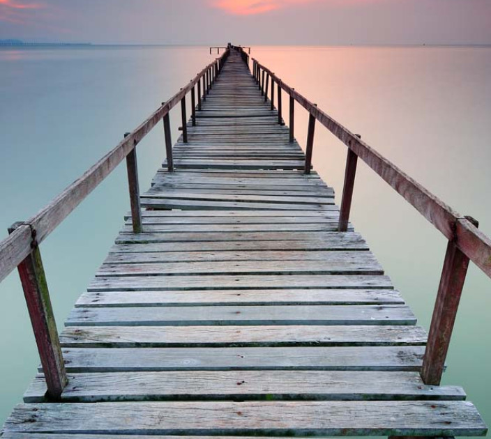 Photo wallpapers Wallstyle Bridge on the lake 163505879