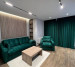 Curtains straight green velvet 20202287