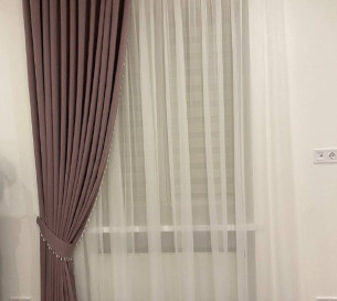 Curtain on the pick-up, tulle and roller blind day-night 20202265