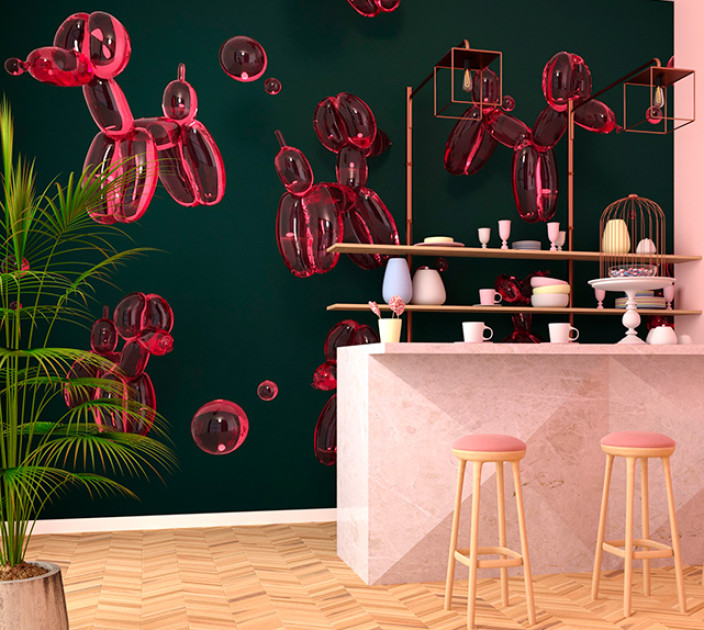 Photo wallpaper Your interior 3D Poodle 21395
