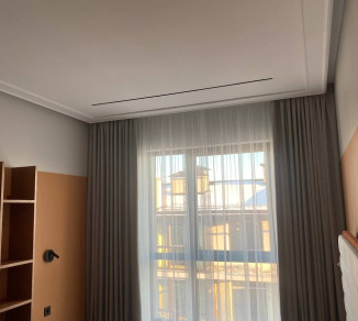Straight curtains dimout in the bedroom 20202246
