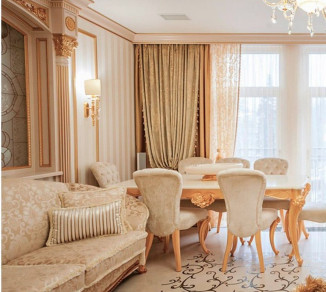Curtains and tulle for the living room in a classic style 20202200