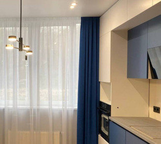 Straight curtains and tulle for the kitchen 20202199