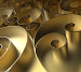 Photo wallpaper Wallstyle Golden monograms 269074415