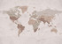 Photo wallpaper Your interior Map beige 21541