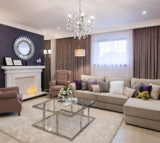 Straight curtains for the living room 20202188
