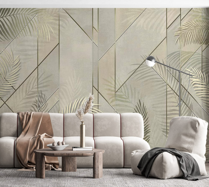 Photo wallpaper Your interior geometric palm 202304