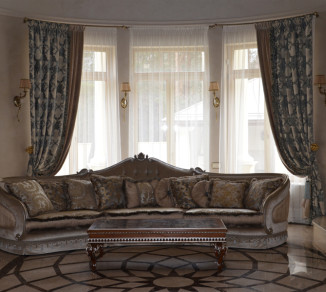 Curtains and curtains for the bay window 20201034
