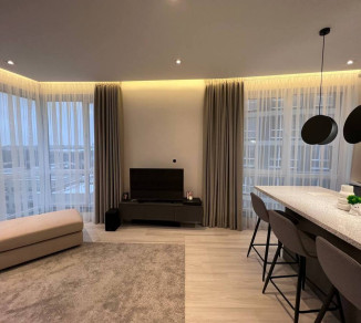 Direct curtains in a studio apartment, microvelour fabric 20202333