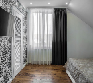 Straight curtains for the attic 20202191