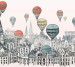 Photo wallpaper Wallstyle Balloons over the city 300720185