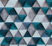 Photo wallpaper Wallstyle Blue triangles 111020182-1