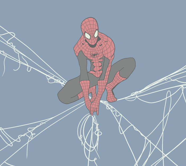 Photo wallpapers Wallstyle Spider-Man on a blue background 2011201815-3