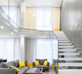 Curtain in the loft living room 20202059