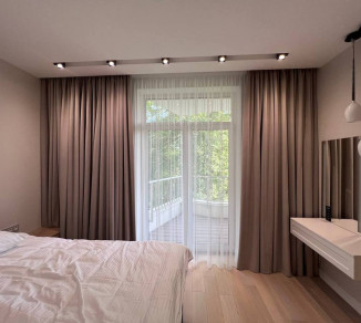 Modern curtains for the bedroom in nude colors 20202327
