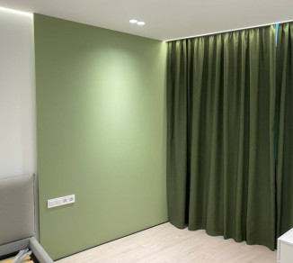 Straight olive curtains 20202282