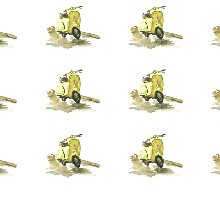 Photo wallpapers Wallstyle Yellow scooters 281120182-4