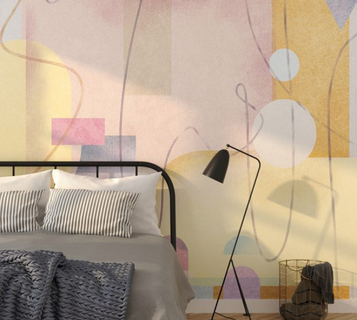 Photo wallpapers Your interior Abstraction of colored shapes 21530