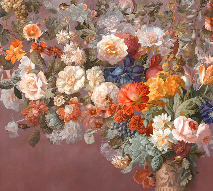 Photo wallpaper Wallstyle Flowers in a vase 6130920192