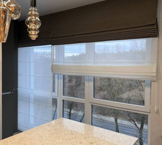 Double Roman blinds for panoramic windows 20202191