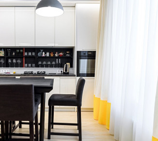Straight curtains for the kitchen 20202161