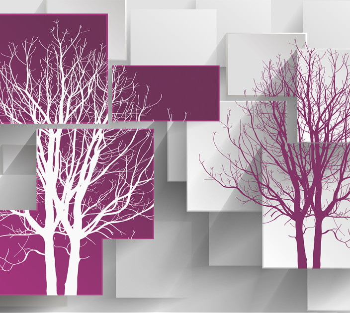Photo wallpapers Wallstyle Trees in squares 220820182