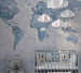 Photo wallpapers Your interior Blue map 20394