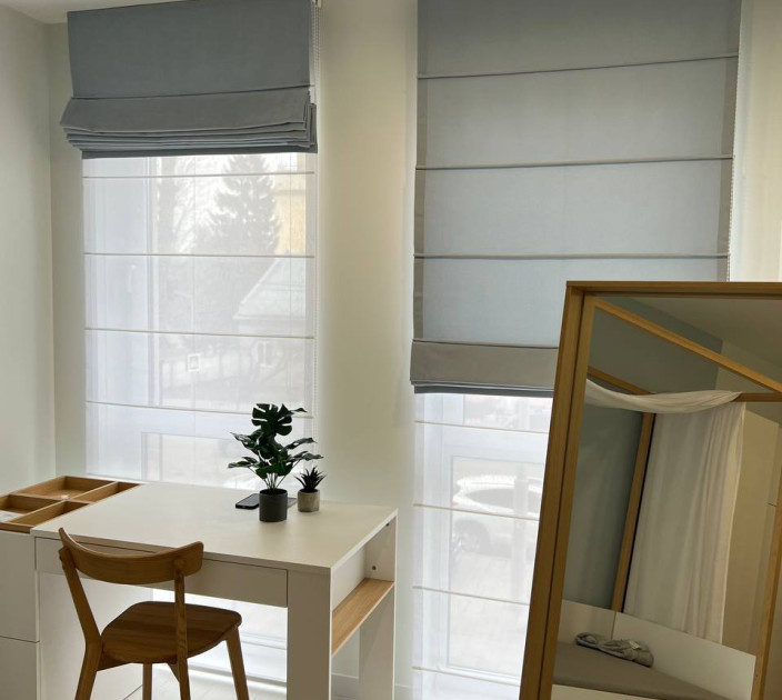 Roman blinds and Roman tulle for panoramic windows 20202268