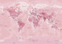 Photo wallpapers Your interior Pink map 20331